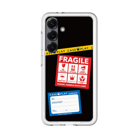 スリムプロテクションプレミアムケース［ FRAGILE Stickers - Black ］