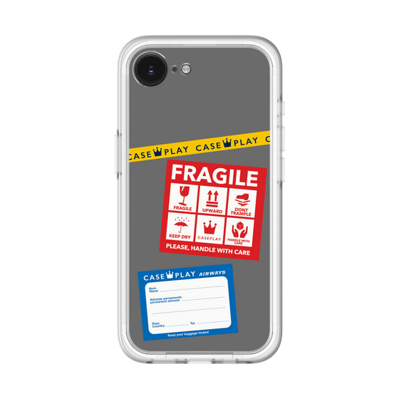 スリムプロテクションプレミアムケース［ FRAGILE Stickers - Gray ］