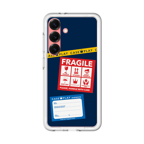 スリムプロテクションプレミアムケース［ FRAGILE Stickers - Navy ］