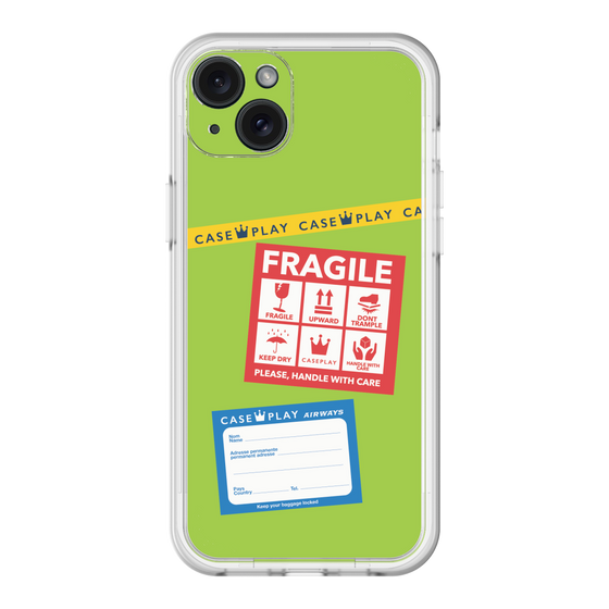 スリムプロテクションプレミアムケース［ FRAGILE Stickers - Green ］