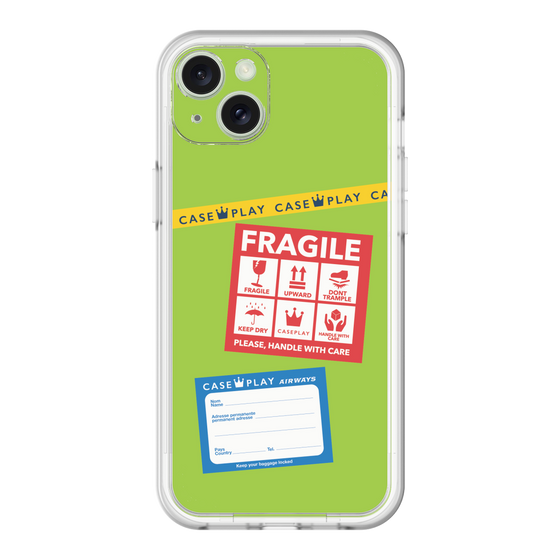 スリムプロテクションプレミアムケース［ FRAGILE Stickers - Green ］