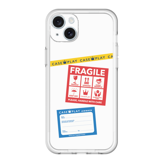 スリムプロテクションプレミアムケース［ FRAGILE Stickers - White ］