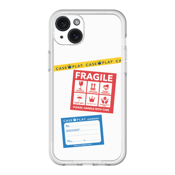 スリムプロテクションプレミアムケース［ FRAGILE Stickers - White ］