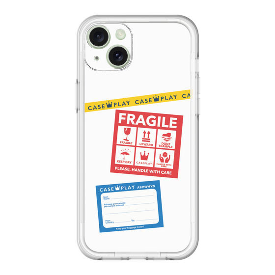 スリムプロテクションプレミアムケース［ FRAGILE Stickers - White ］