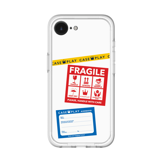 スリムプロテクションプレミアムケース［ FRAGILE Stickers - White ］
