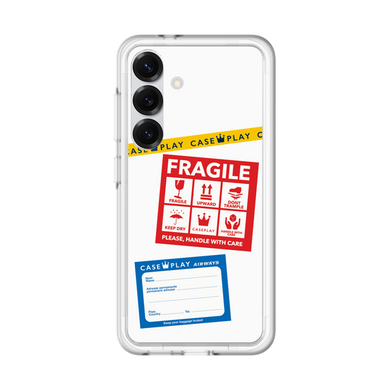 スリムプロテクションプレミアムケース［ FRAGILE Stickers - White ］