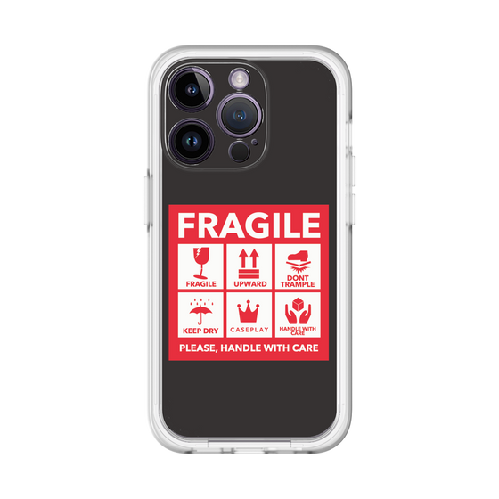 スリムプロテクションプレミアムケース［ FRAGILE Sticker - Black ］