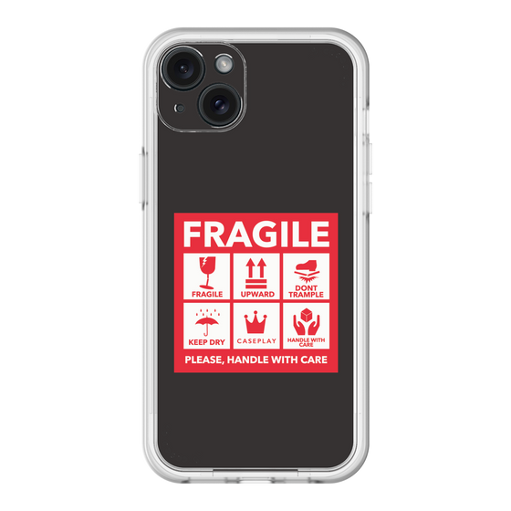 スリムプロテクションプレミアムケース［ FRAGILE Sticker - Black ］