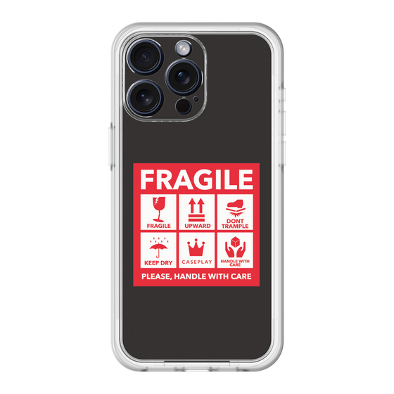 スリムプロテクションプレミアムケース［ FRAGILE Sticker - Black ］