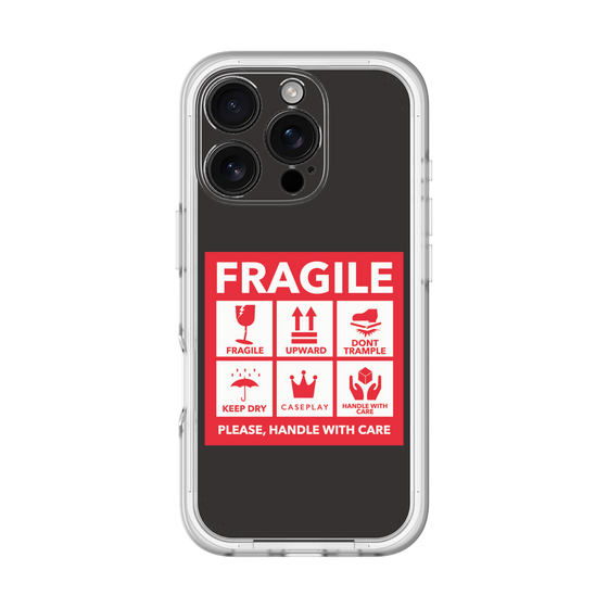 スリムプロテクションプレミアムケース［ FRAGILE Sticker - Black ］