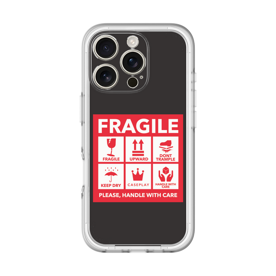 スリムプロテクションプレミアムケース［ FRAGILE Sticker - Black ］