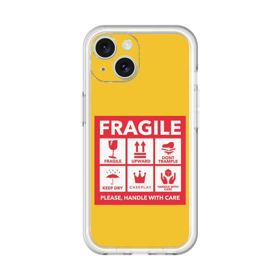 スリムプロテクションプレミアムケース［ FRAGILE Sticker - Yellow ］