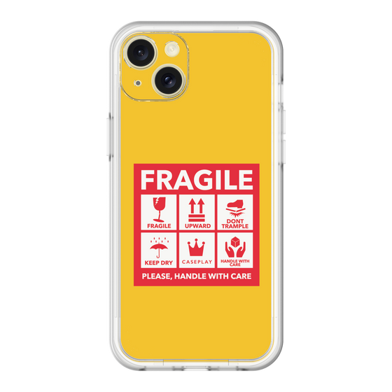 スリムプロテクションプレミアムケース［ FRAGILE Sticker - Yellow ］