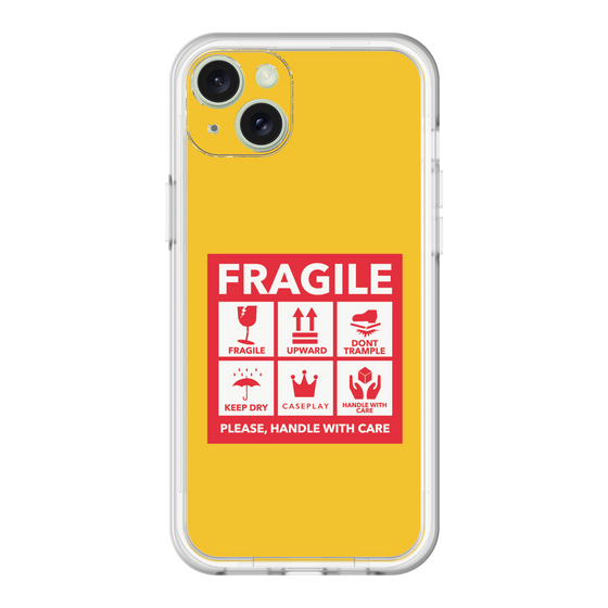 スリムプロテクションプレミアムケース［ FRAGILE Sticker - Yellow ］