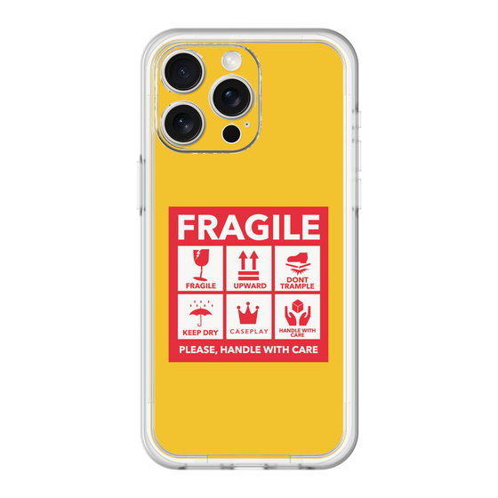 スリムプロテクションプレミアムケース［ FRAGILE Sticker - Yellow ］