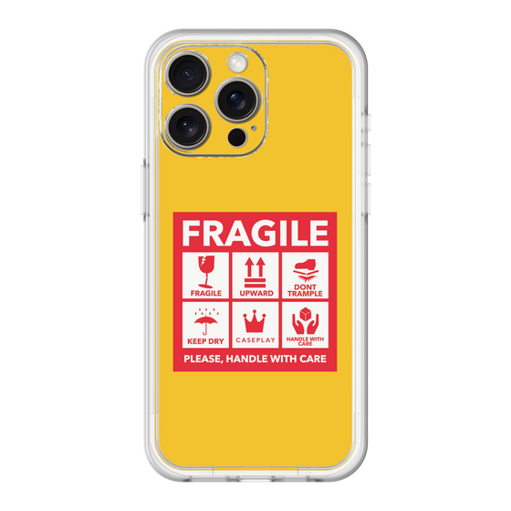 スリムプロテクションプレミアムケース［ FRAGILE Sticker - Yellow ］