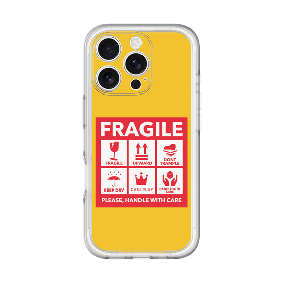 スリムプロテクションプレミアムケース［ FRAGILE Sticker - Yellow ］