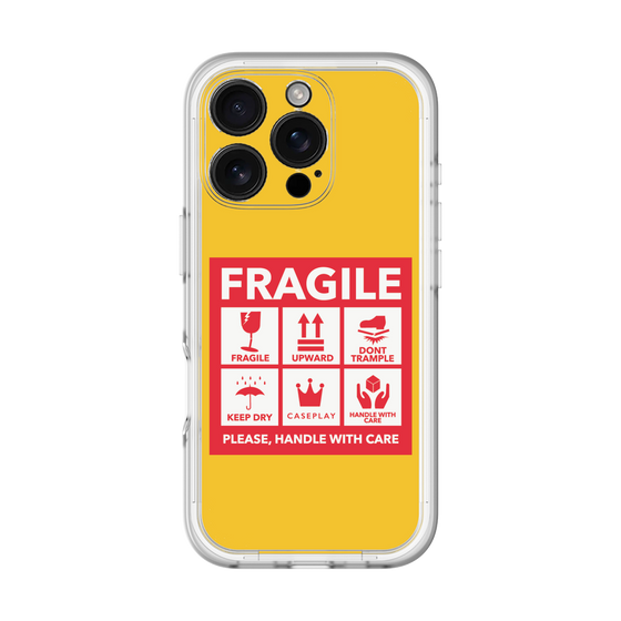 スリムプロテクションプレミアムケース［ FRAGILE Sticker - Yellow ］