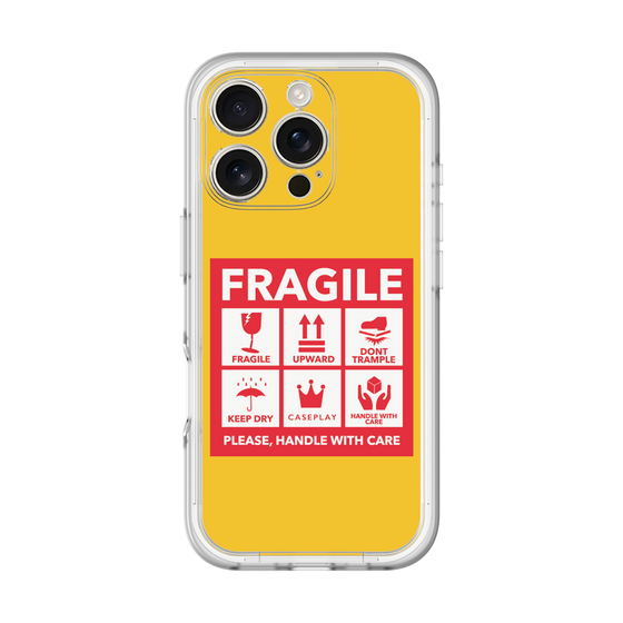 スリムプロテクションプレミアムケース［ FRAGILE Sticker - Yellow ］