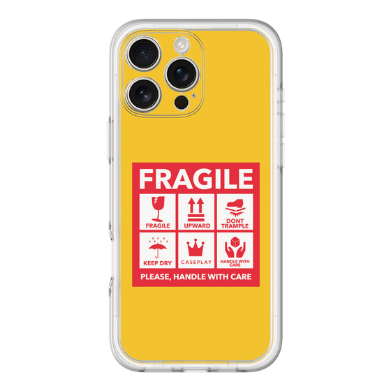 スリムプロテクションプレミアムケース［ FRAGILE Sticker - Yellow ］