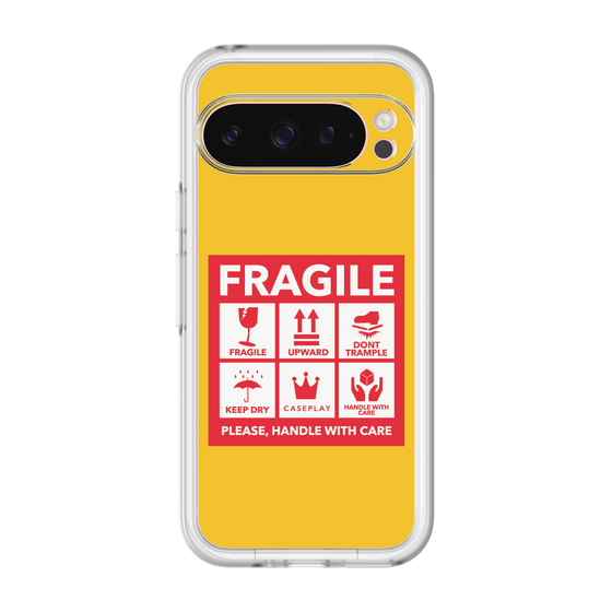 スリムプロテクションプレミアムケース［ FRAGILE Sticker - Yellow ］