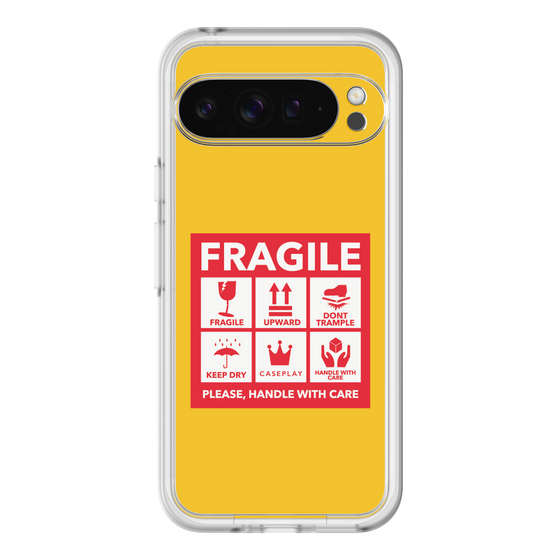 スリムプロテクションプレミアムケース［ FRAGILE Sticker - Yellow ］