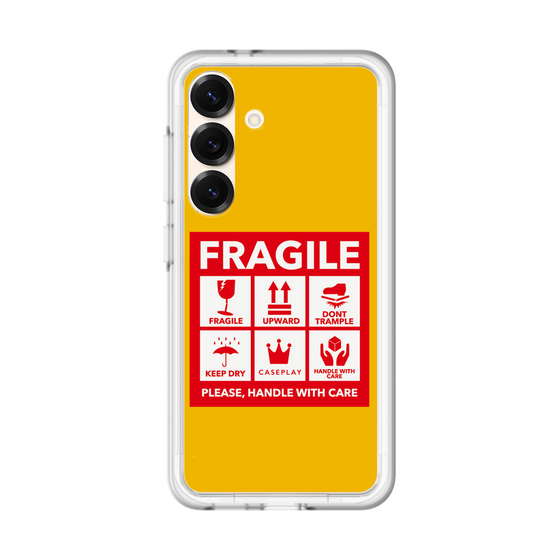 スリムプロテクションプレミアムケース［ FRAGILE Sticker - Yellow ］