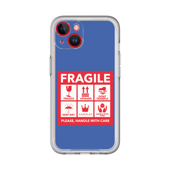 スリムプロテクションプレミアムケース［ FRAGILE Sticker - Blue ］