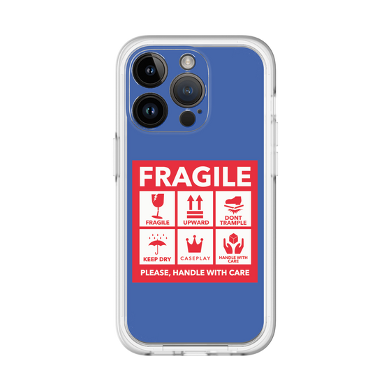 スリムプロテクションプレミアムケース［ FRAGILE Sticker - Blue ］