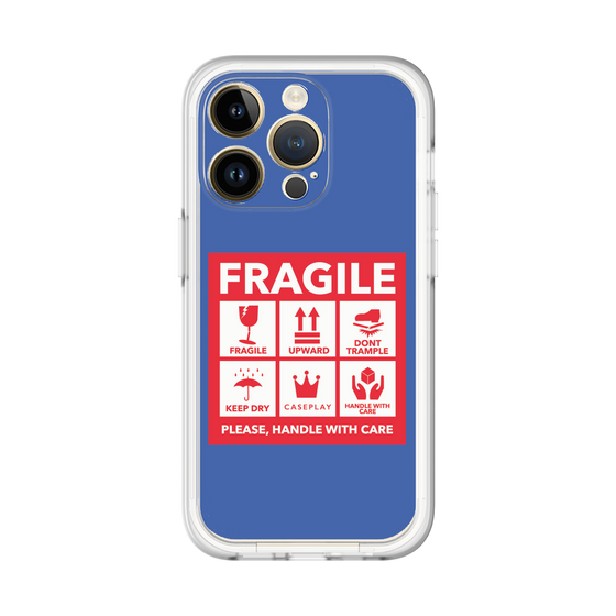 スリムプロテクションプレミアムケース［ FRAGILE Sticker - Blue ］