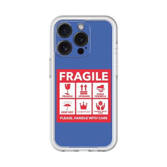 スリムプロテクションプレミアムケース［ FRAGILE Sticker - Blue ］