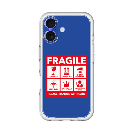 スリムプロテクションプレミアムケース［ FRAGILE Sticker - Blue ］