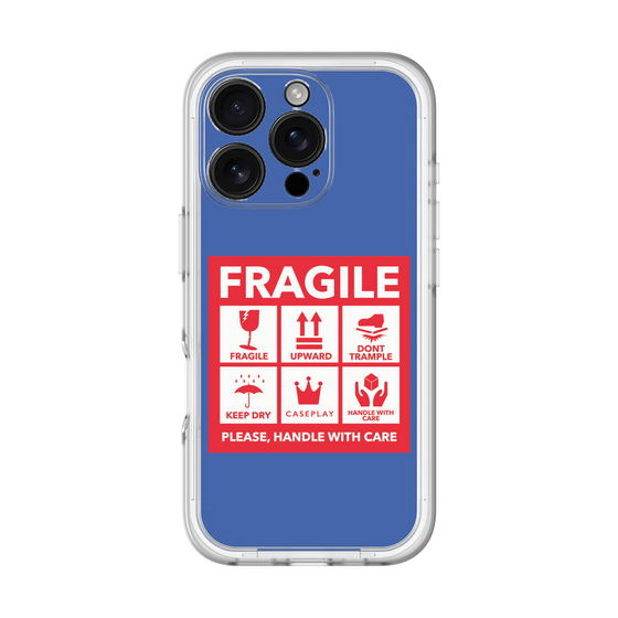 スリムプロテクションプレミアムケース［ FRAGILE Sticker - Blue ］