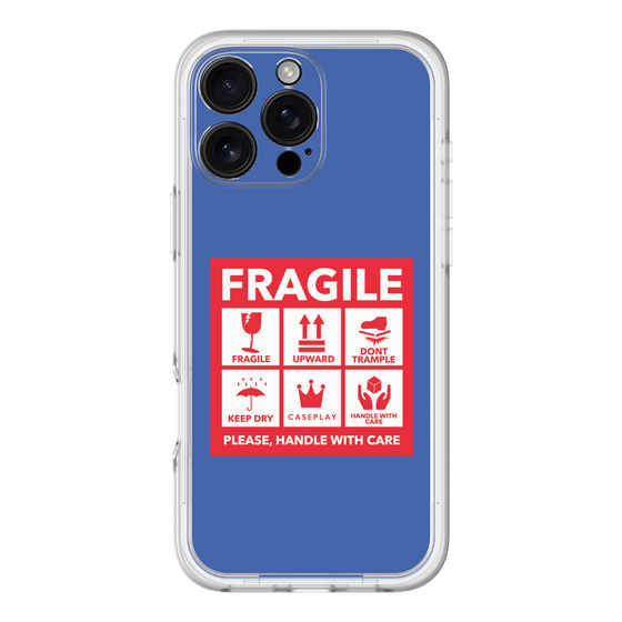 スリムプロテクションプレミアムケース［ FRAGILE Sticker - Blue ］