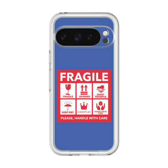 スリムプロテクションプレミアムケース［ FRAGILE Sticker - Blue ］