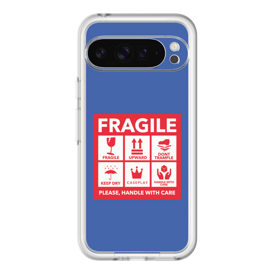 スリムプロテクションプレミアムケース［ FRAGILE Sticker - Blue ］