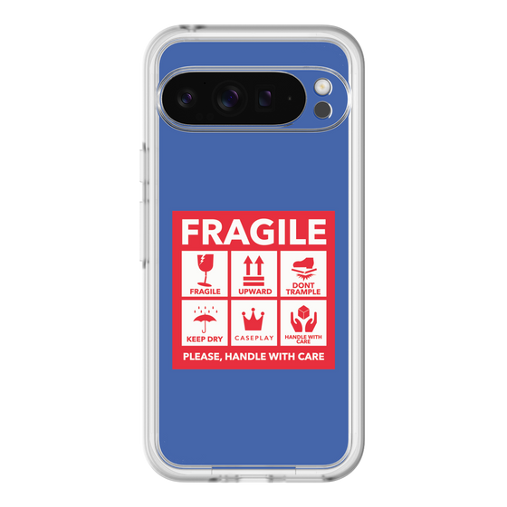 スリムプロテクションプレミアムケース［ FRAGILE Sticker - Blue ］