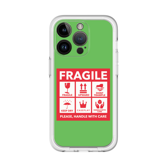 スリムプロテクションプレミアムケース［ FRAGILE Sticker - Green ］