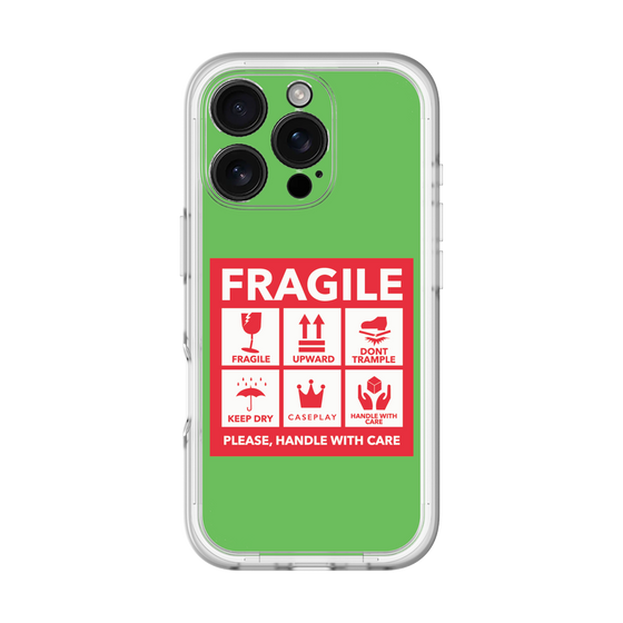 スリムプロテクションプレミアムケース［ FRAGILE Sticker - Green ］