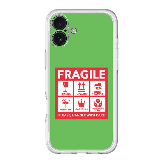 スリムプロテクションプレミアムケース［ FRAGILE Sticker - Green ］