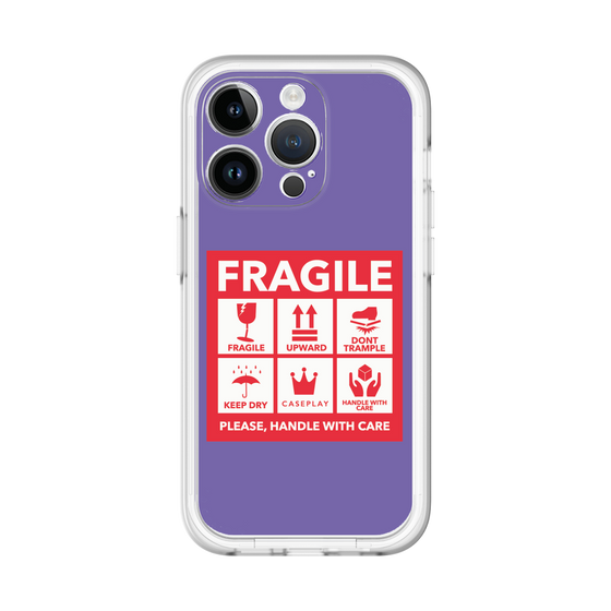 スリムプロテクションプレミアムケース［ FRAGILE Sticker - Purple ］