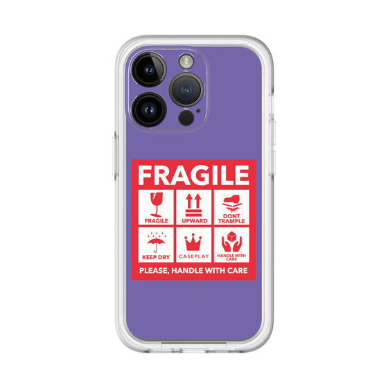 スリムプロテクションプレミアムケース［ FRAGILE Sticker - Purple ］