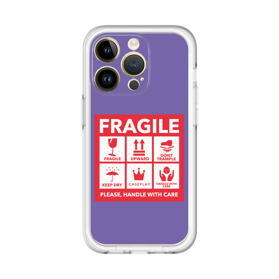 スリムプロテクションプレミアムケース［ FRAGILE Sticker - Purple ］