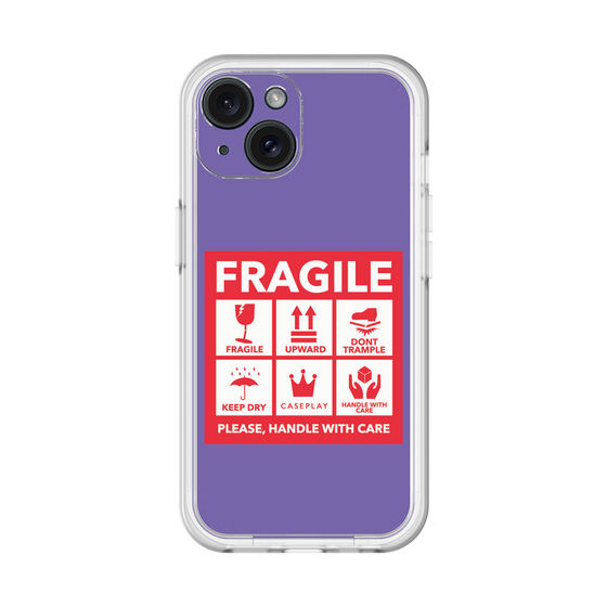 スリムプロテクションプレミアムケース［ FRAGILE Sticker - Purple ］