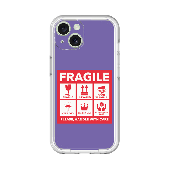 スリムプロテクションプレミアムケース［ FRAGILE Sticker - Purple ］