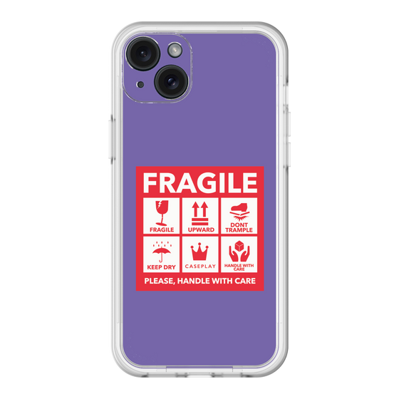 スリムプロテクションプレミアムケース［ FRAGILE Sticker - Purple ］