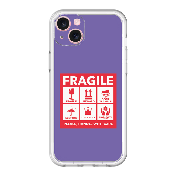 スリムプロテクションプレミアムケース［ FRAGILE Sticker - Purple ］