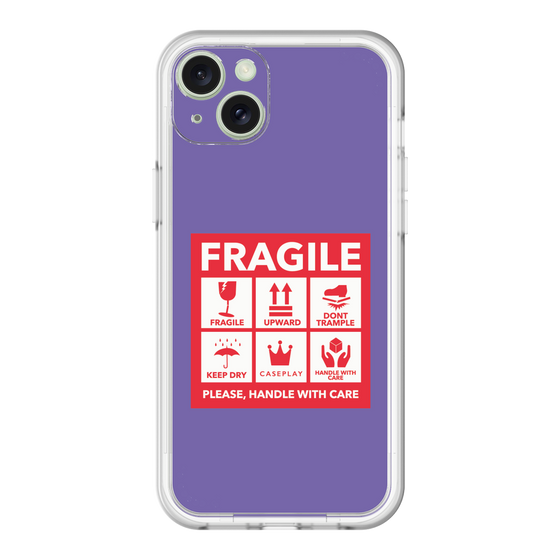 スリムプロテクションプレミアムケース［ FRAGILE Sticker - Purple ］