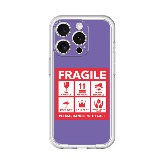 スリムプロテクションプレミアムケース［ FRAGILE Sticker - Purple ］