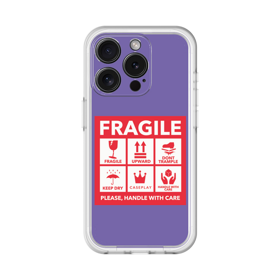 スリムプロテクションプレミアムケース［ FRAGILE Sticker - Purple ］